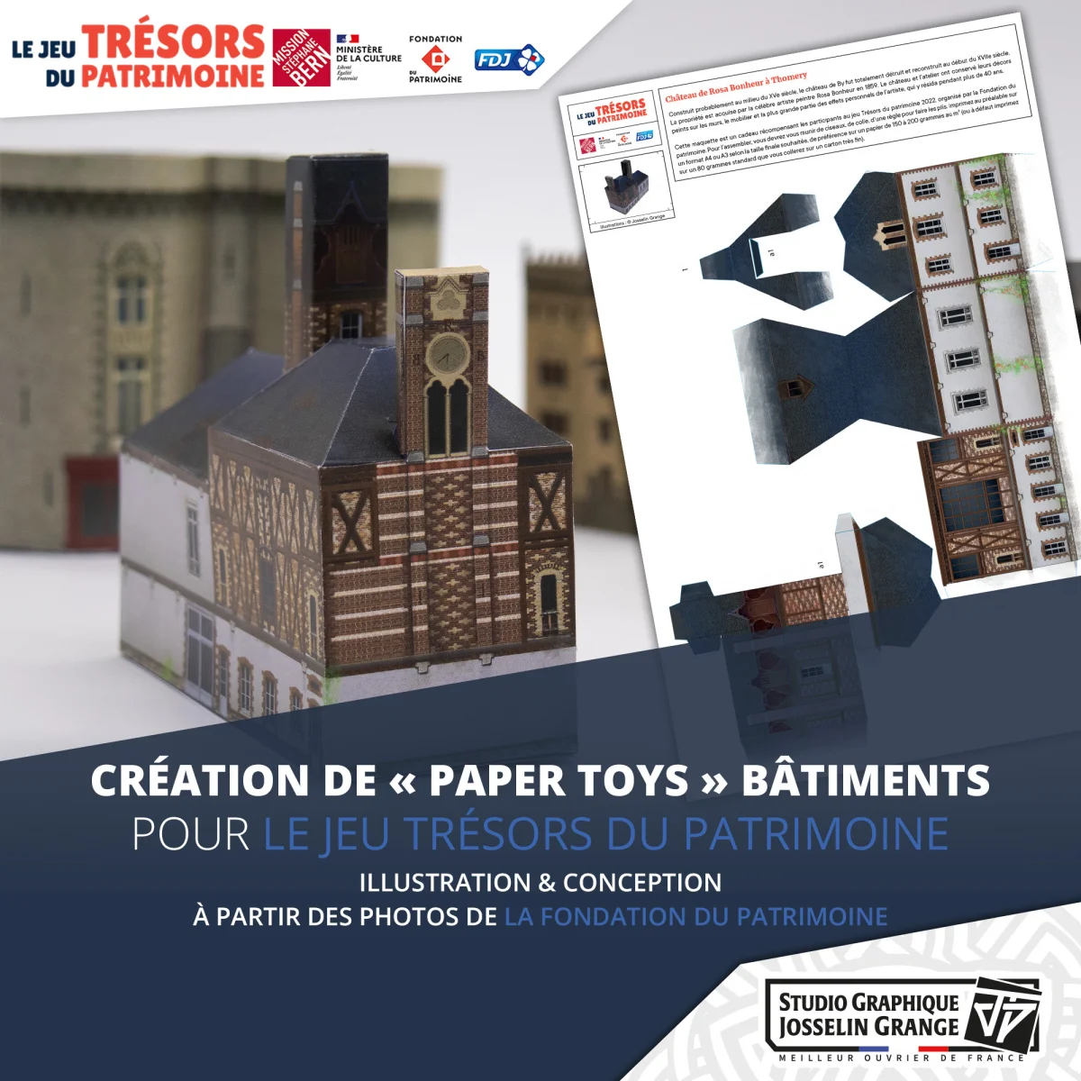 « Paper Toys » pour la Fondation du Patrimoine